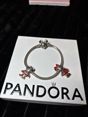 Authentic Pandora Disney Bracelet Set - Mickey & Minnie Robot Edition